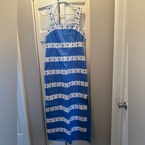 NWT LILLY PULITZER DAVIS MAXI DRESS SIZE 8 SUNWASHED BLUE